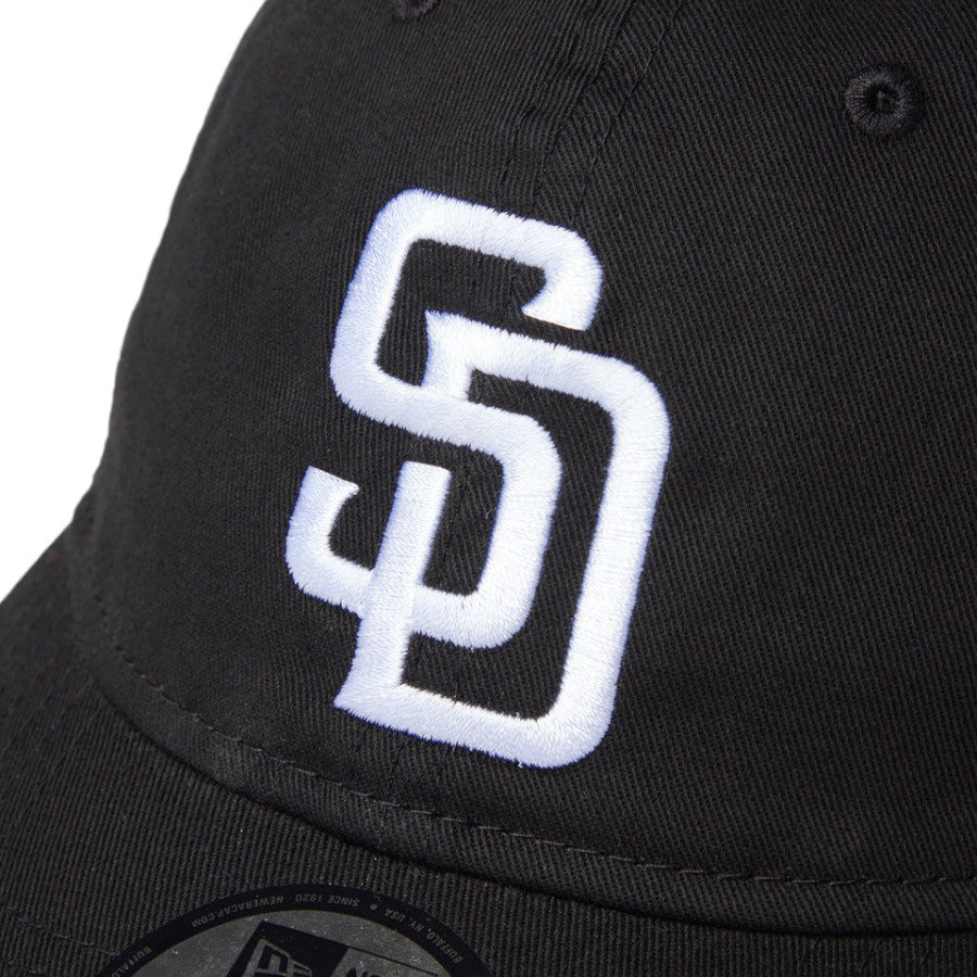 ニューエラ キャップ 帽子 NEW ERA CAP 9TWENTY ウォッシュドコットン サンディエゴ パドレス ブラック ホワイト 14942669 フロントロゴ