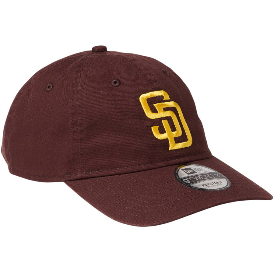 ニューエラ キャップ 帽子 NEW ERA CAP 9TWENTY ウォッシュドコットン サンディエゴ パドレス バーントウッド マニラ 14942668 左斜め前