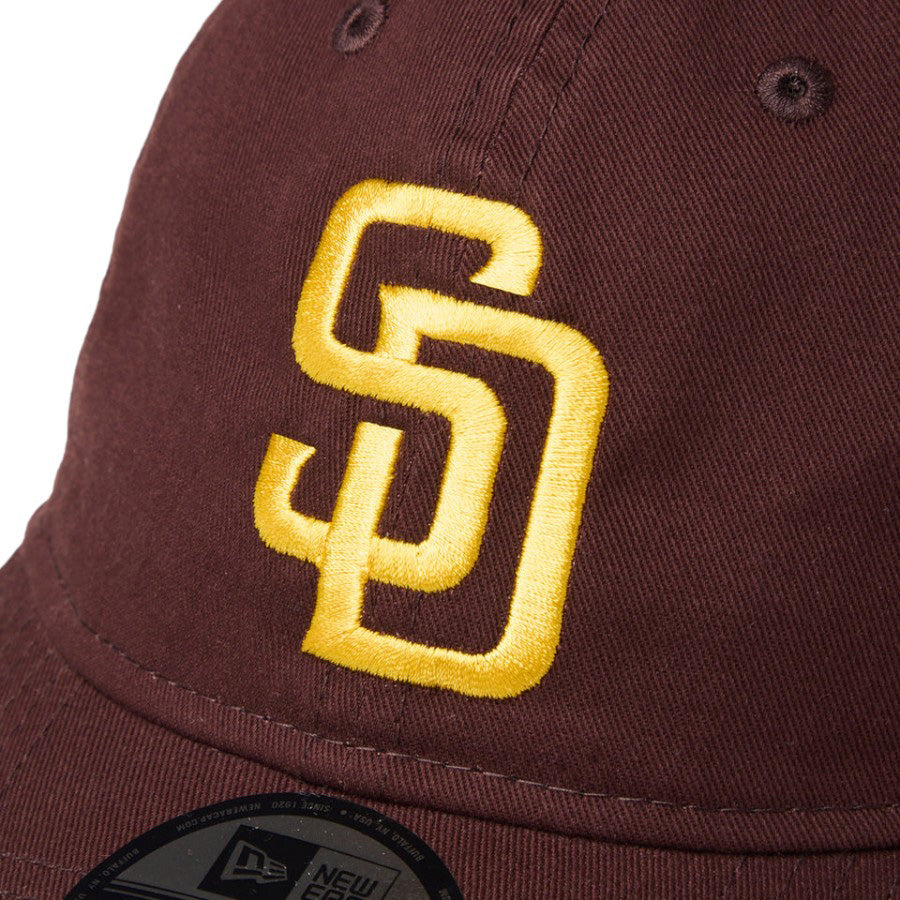 ニューエラ キャップ 帽子 NEW ERA CAP 9TWENTY ウォッシュドコットン サンディエゴ パドレス バーントウッド マニラ 14942668 フロントロゴ