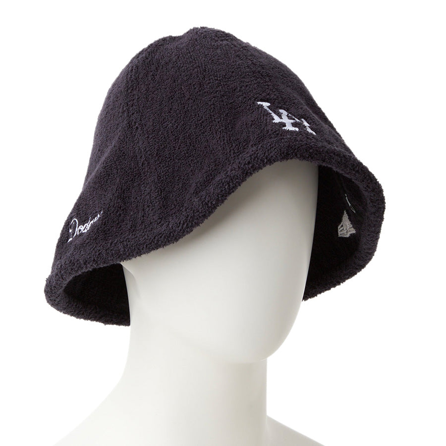 ニューエラ NEW ERA サウナハットSauna Hat パイル ロサンゼルス ドジャース ネイビー 14751653 左斜め前