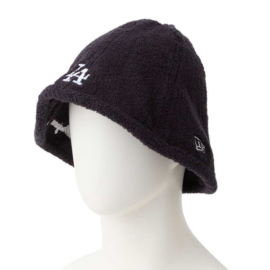 ニューエラ NEW ERA サウナハットSauna Hat パイル ロサンゼルス ドジャース ネイビー 14751653 右斜め前