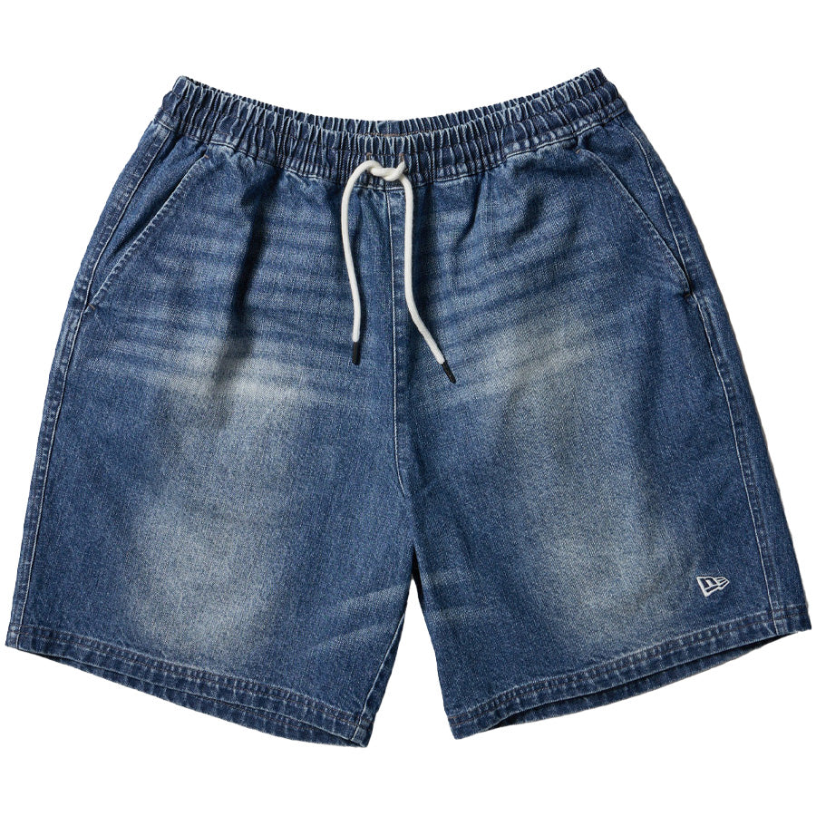 ニューエラ アパレル NEW ERA イージー ショートパンツ ハーフパンツ Washed denim ウオッシュドデニム 14856740 フロント
