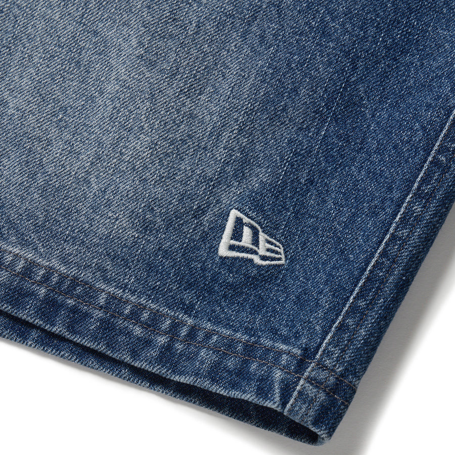 ニューエラ アパレル NEW ERA イージー ショートパンツ ハーフパンツ Washed denim ウオッシュドデニム 14856740 フラッグロゴ 