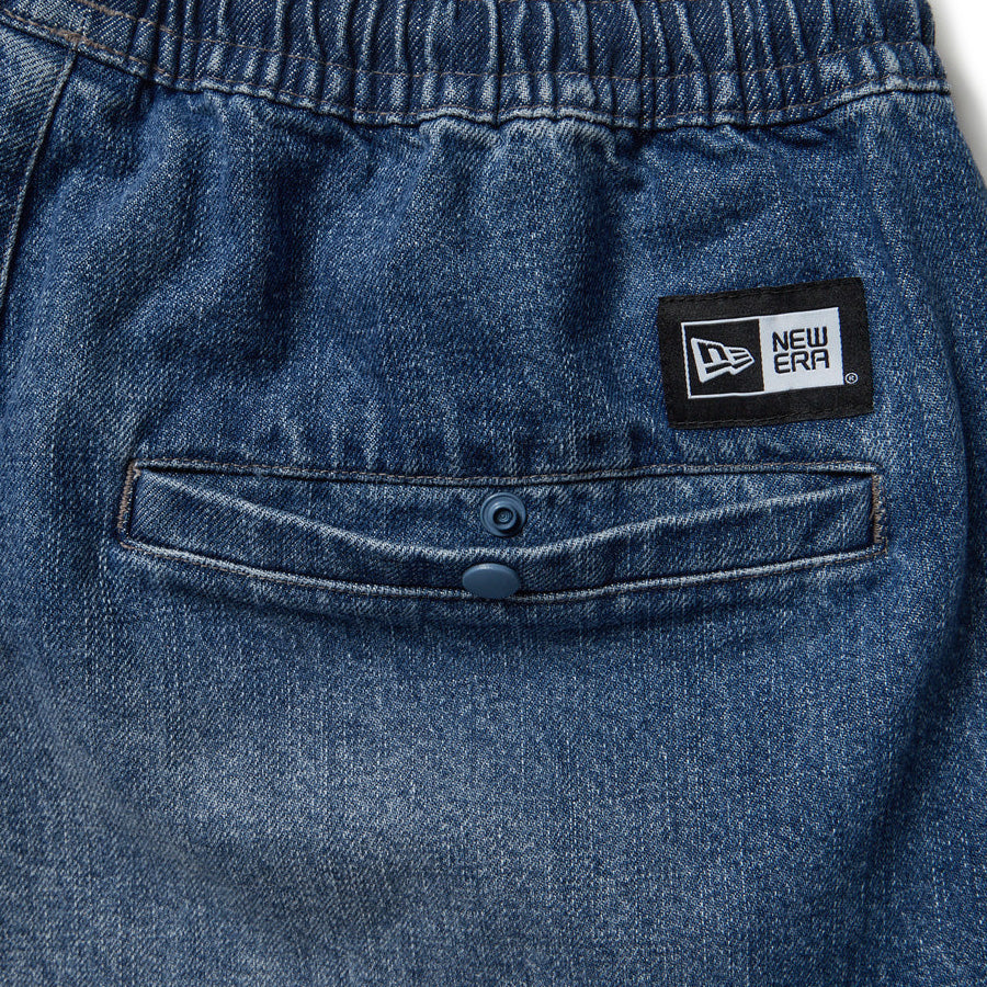 ニューエラ アパレル NEW ERA イージー ショートパンツ ハーフパンツ Washed denim ウオッシュドデニム 14856740 後ろポケット