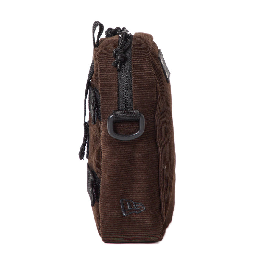 ニューエラ バッグ ポーチ NEW ERA BAG POUCH ショルダーポーチ 1.7L コーデュロイ ウォルナット 15121548 サイド