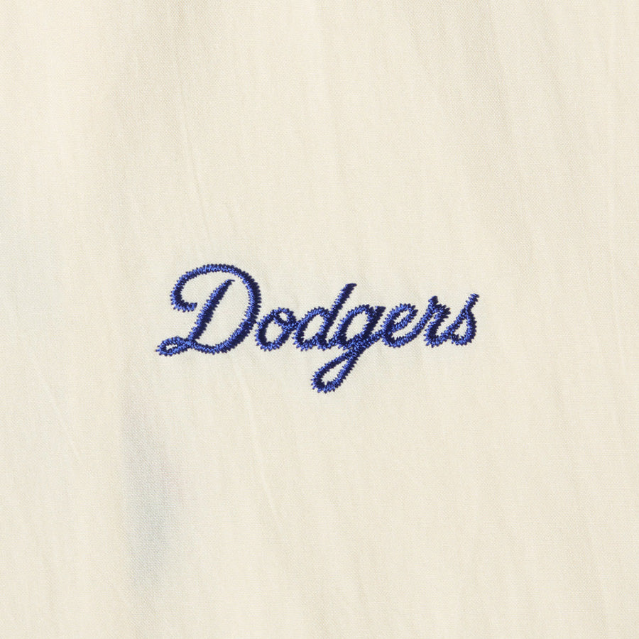 ニューエラ シャツ NEW ERA アパレル 半袖 スーベニア シャツ レーヨン ロサンゼルス ドジャース オフホワイト 14856642 フロント 刺繍