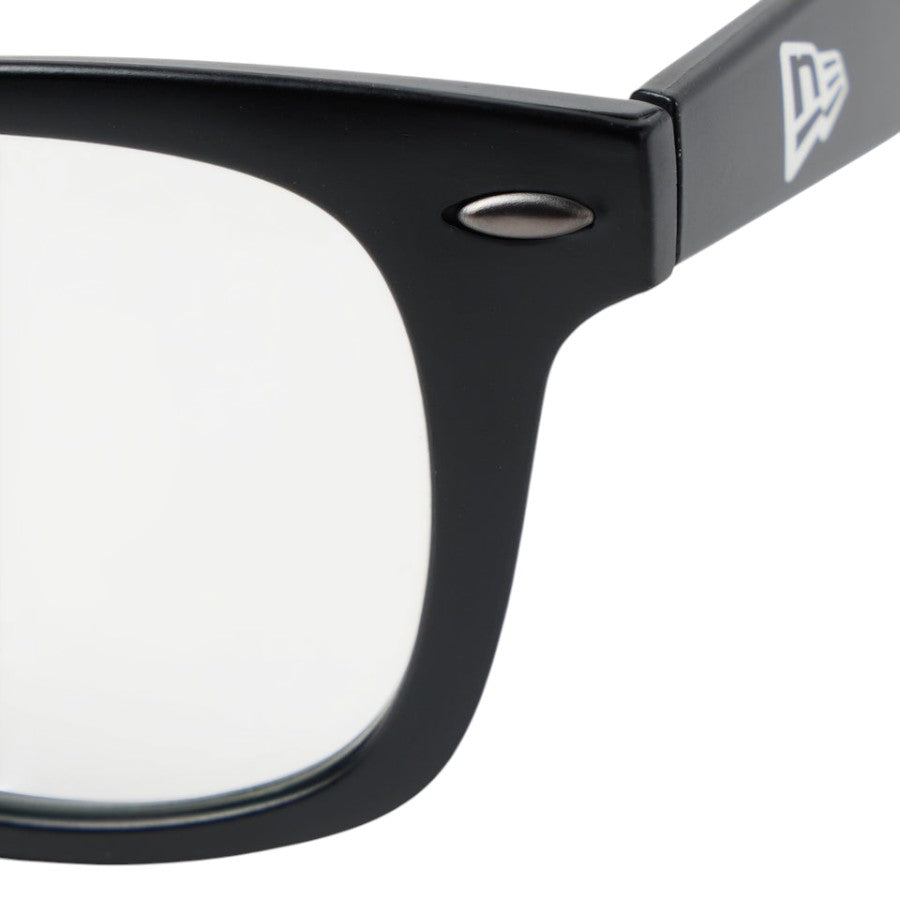 ニューエラ メガネ NEW ERA SUNGLASS サングラス ウェリントン ブラック/調光レンズ（グリーン）14751643 リベット