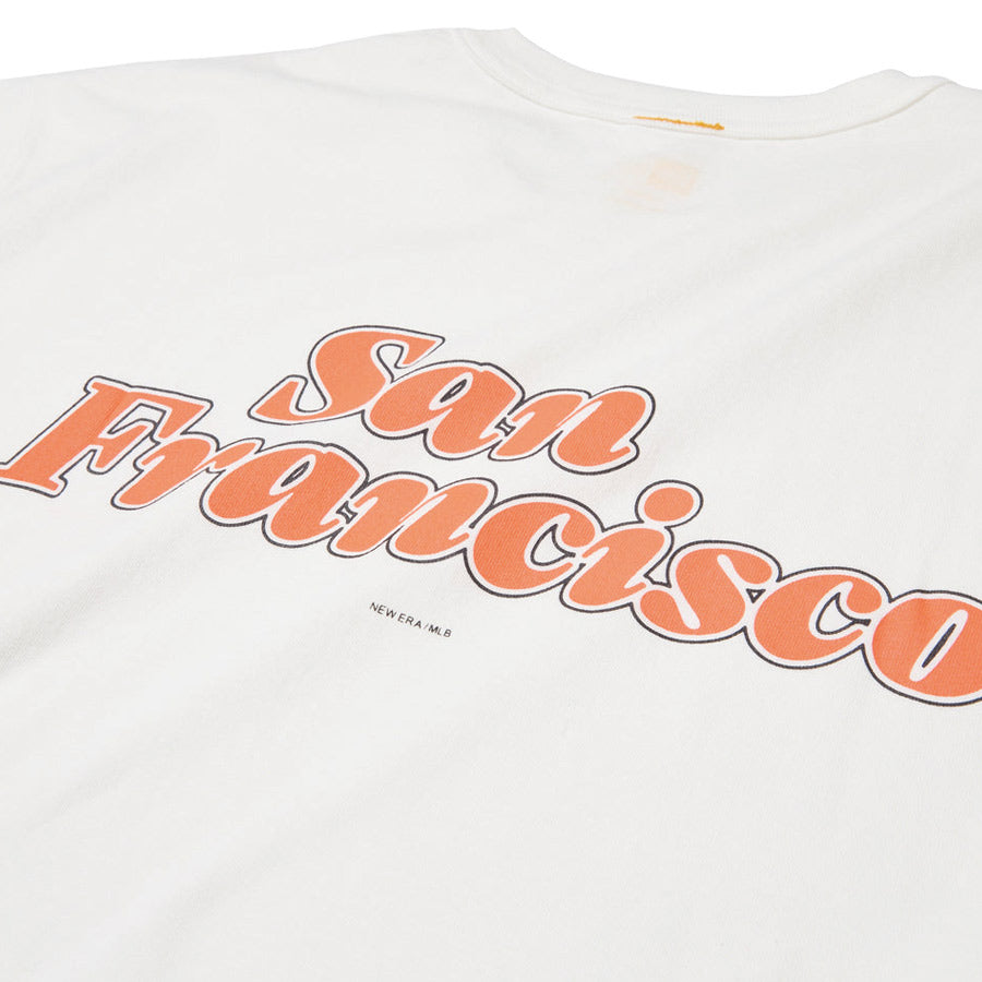 ニューエラ アパレル NEW ERA 半袖 ウォッシュドコットン Tシャツ GORO (min-nano) サンフランシスコ ジャイアンツ オフホワイト 14880330  バックロゴ