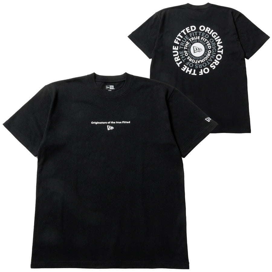 ニューエラ アパレル NEW ERA 半袖 コットン Tシャツ Circle ロゴ サークルロゴ ブラック 14856721 表裏