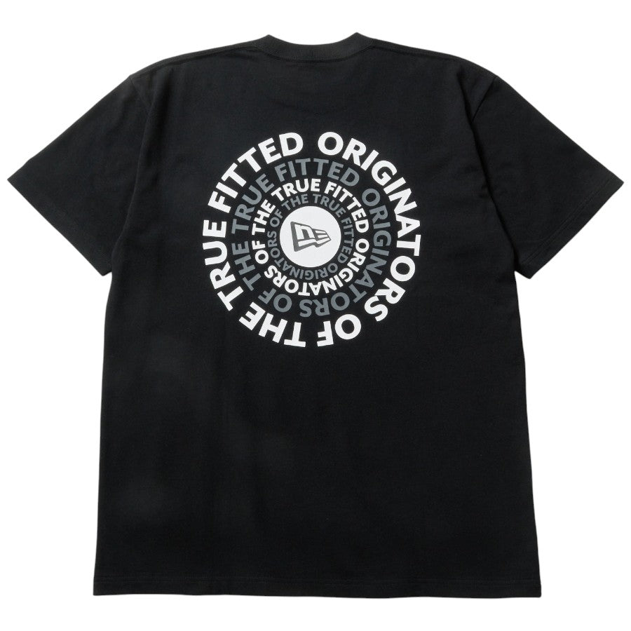 ニューエラ アパレル NEW ERA 半袖 コットン Tシャツ Circle ロゴ サークルロゴ ブラック 14856721 バックプリント