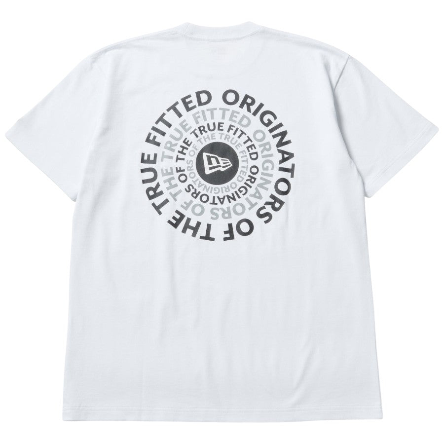 ニューエラ アパレル NEW ERA 半袖 コットン Tシャツ Circle ロゴ サークルロゴ ホワイト 14856718 バックプリント