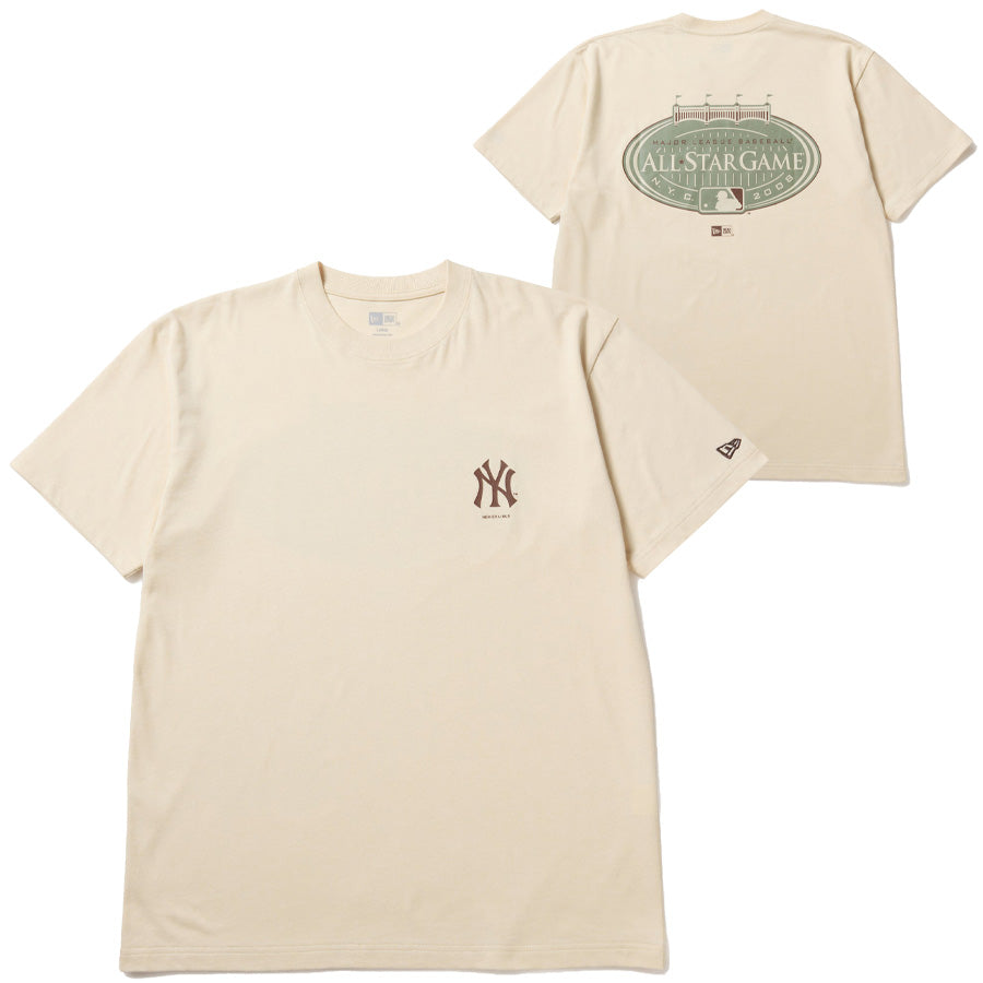 ニューエラ アパレル NEW ERA 半袖 コットン Tシャツ ニューヨーク ヤンキース ALL STAR GAME オールスターゲーム クリーム 14856704 表裏
