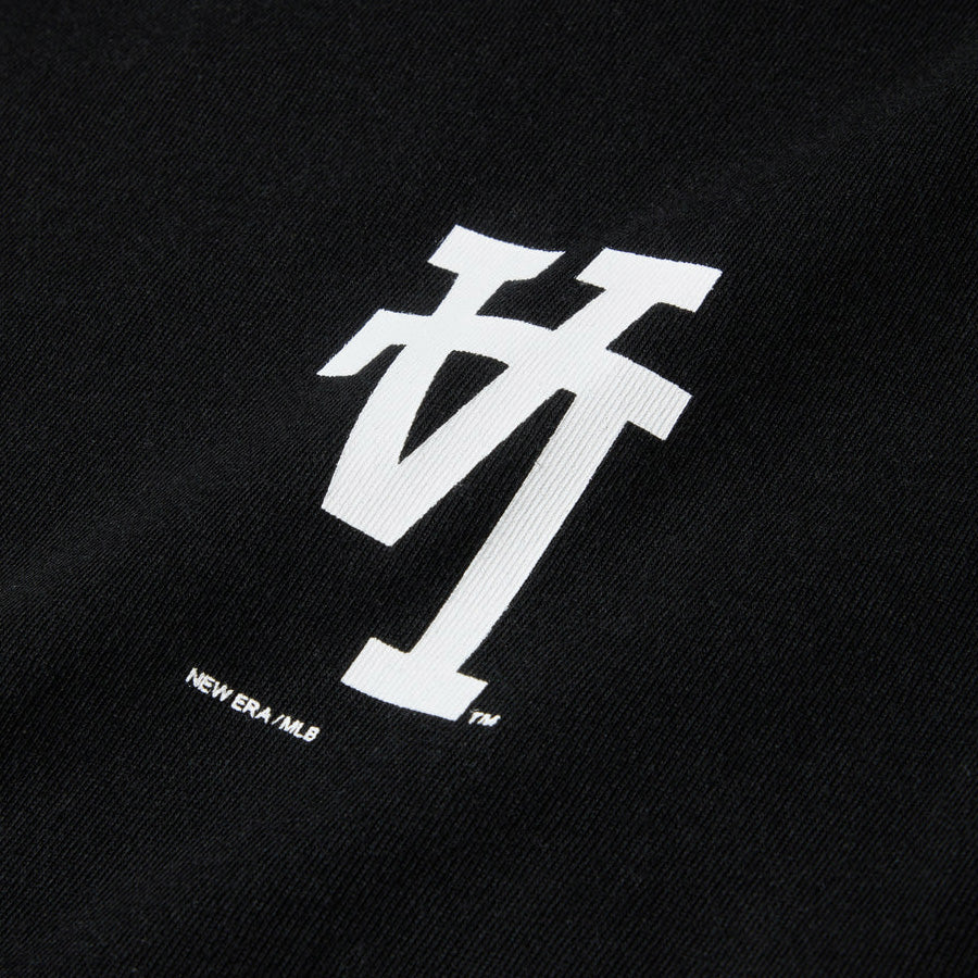 ニューエラ アパレル NEW ERA 半袖 コットン Tシャツ Upside Down アップサイド ダウン ロサンゼルス ドジャース ブラック 14856707 フロントロゴ