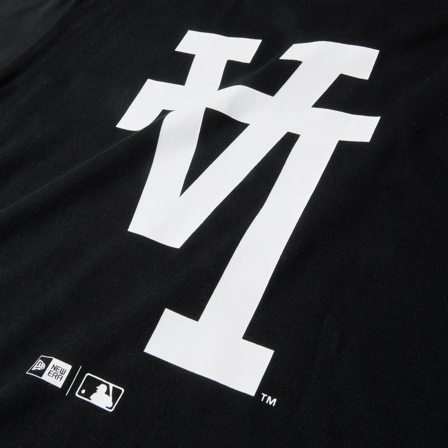 ニューエラ アパレル NEW ERA 半袖 コットン Tシャツ Upside Down アップサイド ダウン ロサンゼルス ドジャース ブラック 14856707 逆さロゴ