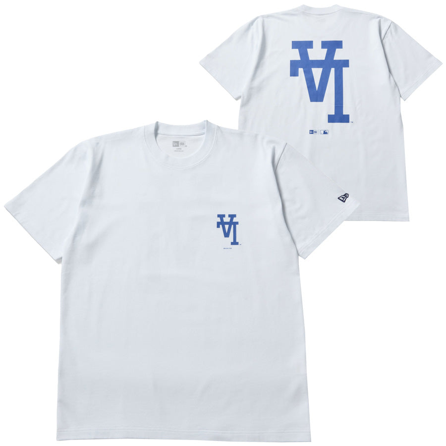 ニューエラ アパレル NEW ERA 半袖 コットン Tシャツ Upside Down アップサイド ダウン ロサンゼルス ドジャース ホワイト 14856706 表裏