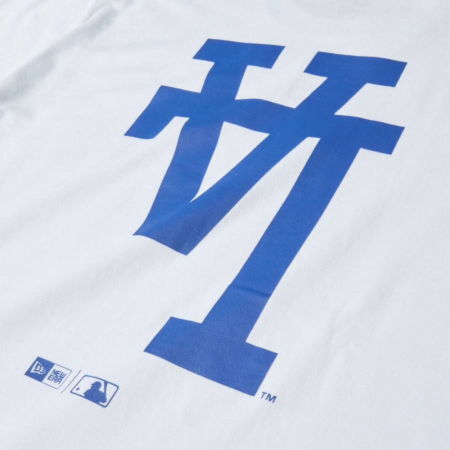 ニューエラ アパレル NEW ERA 半袖 コットン Tシャツ Upside Down アップサイド ダウン ロサンゼルス ドジャース ホワイト 14856706 逆さロゴ
