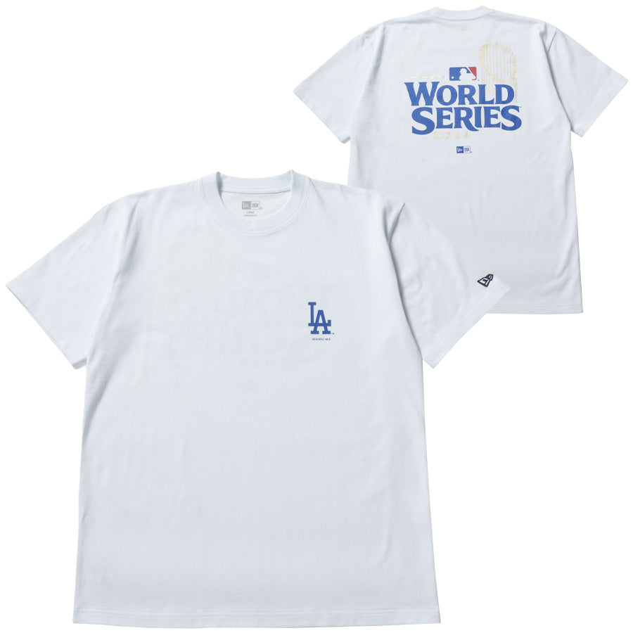 ニューエラ アパレル NEW ERA 半袖 コットン Tシャツ ロサンゼルス ドジャース WORLD SERIES ワールドシリーズ ホワイト 14856705 表裏