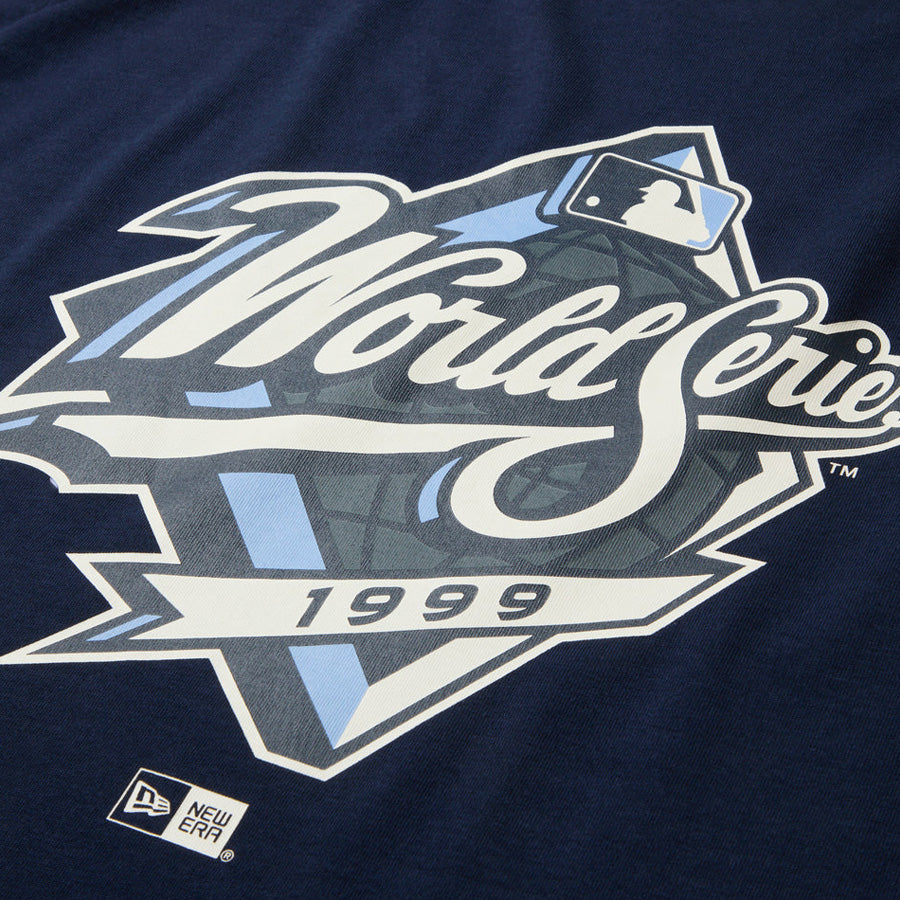ニューエラ アパレル NEW ERA 半袖 コットン Tシャツ ニューヨーク ヤンキース WORLD SERIES ワールドシリーズ ネイビー 14856703 バックロゴ