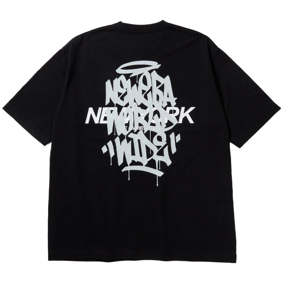 ニューエラ アパレル NEW ERA 半袖 オーバーサイズド コットン Tシャツ Tagging タギング グラフィティ ブラック 14856667 バック