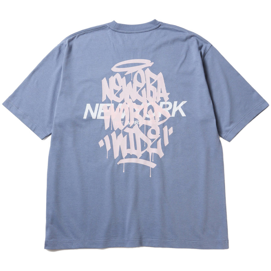 ニューエラ アパレル NEW ERA 半袖 オーバーサイズド コットン Tシャツ Tagging タギング グラフィティ スレート 14856665 バック