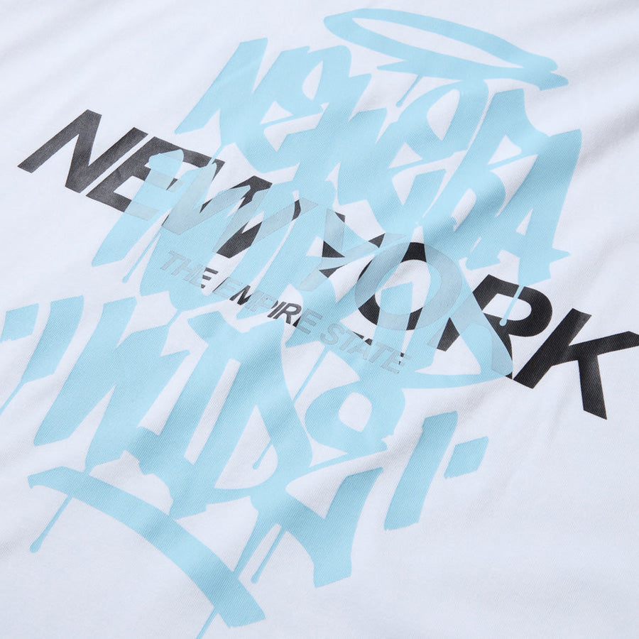 ニューエラ アパレル NEW ERA 半袖 オーバーサイズド コットン Tシャツ Tagging タギング グラフィティ ホワイト 14856664 バックプリント graffiti