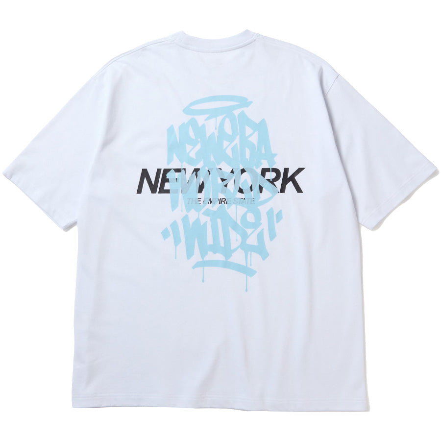 ニューエラ アパレル NEW ERA 半袖 オーバーサイズド コットン Tシャツ Tagging タギング グラフィティ ホワイト 14856664 バックプリント