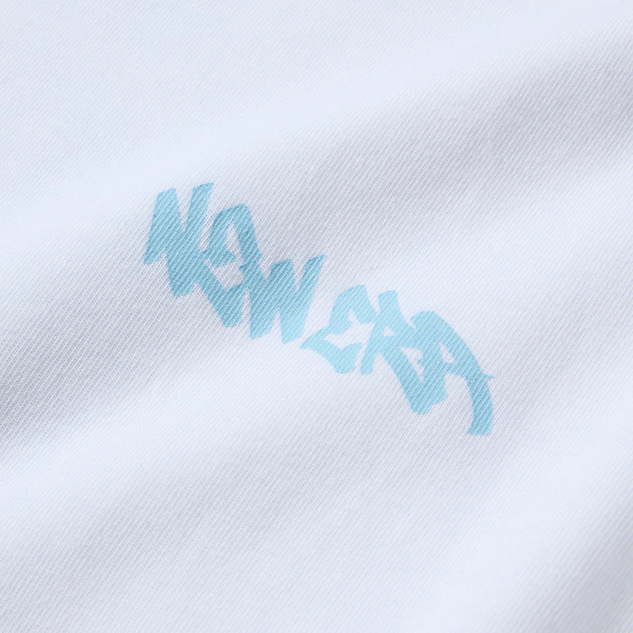 ニューエラ アパレル NEW ERA 半袖 オーバーサイズド コットン Tシャツ Tagging タギング グラフィティ ホワイト 14856664 左胸ロゴ