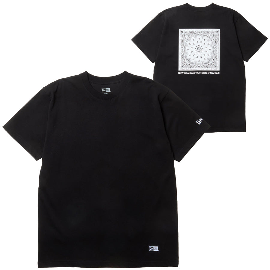 ニューエラ アパレル NEW ERA 半袖 コットン Tシャツ Paisley ペイズリー ブラック 14856695 表裏