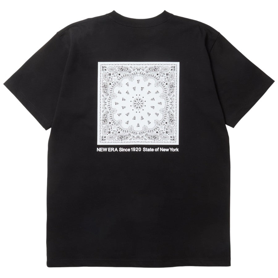 ニューエラ アパレル NEW ERA 半袖 コットン Tシャツ Paisley ペイズリー ブラック 14856695 バック