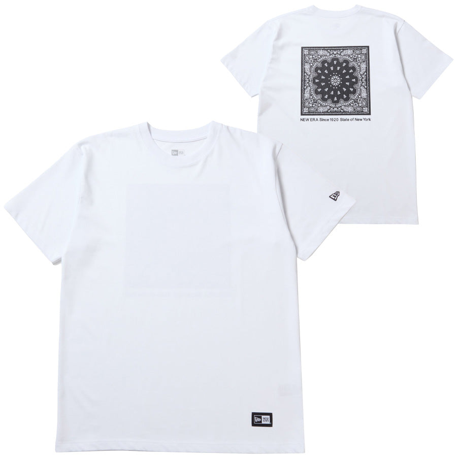 ニューエラ アパレル NEW ERA 半袖 コットン Tシャツ Paisley ペイズリー ホワイト 14856693 表裏