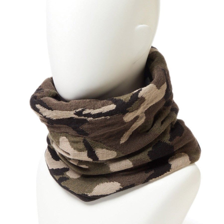 ツイステッド ネックウォーマー ブラック/ウッドランドカモ