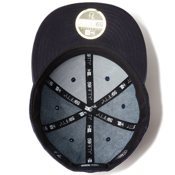 LP 59FIFTY MLB Denim 2-Tone ニューヨーク・ヤンキース インディゴデニム ネイビースウェードバイザー