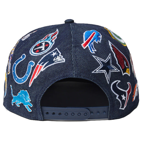 9FIFTY Team Logo Allover NFL インディゴデニム