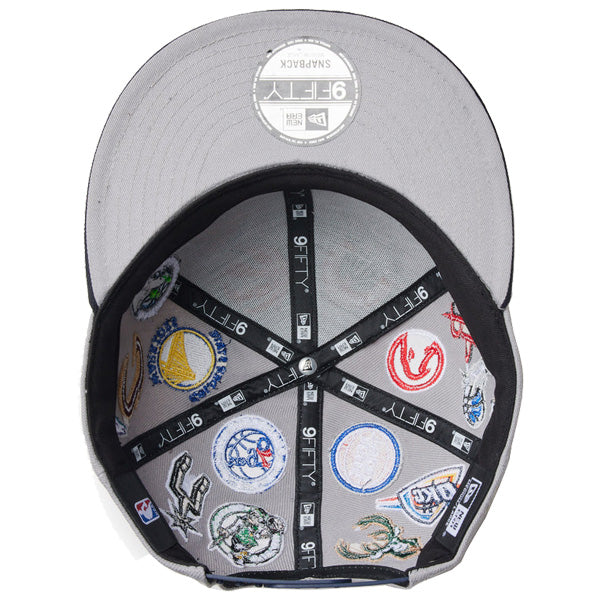 9FIFTY Team Logo Allover NBA グレー ブラックバイザー