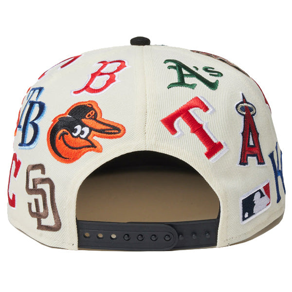 9FIFTY Team Logo Allover MLB クローム ブラックバイザー