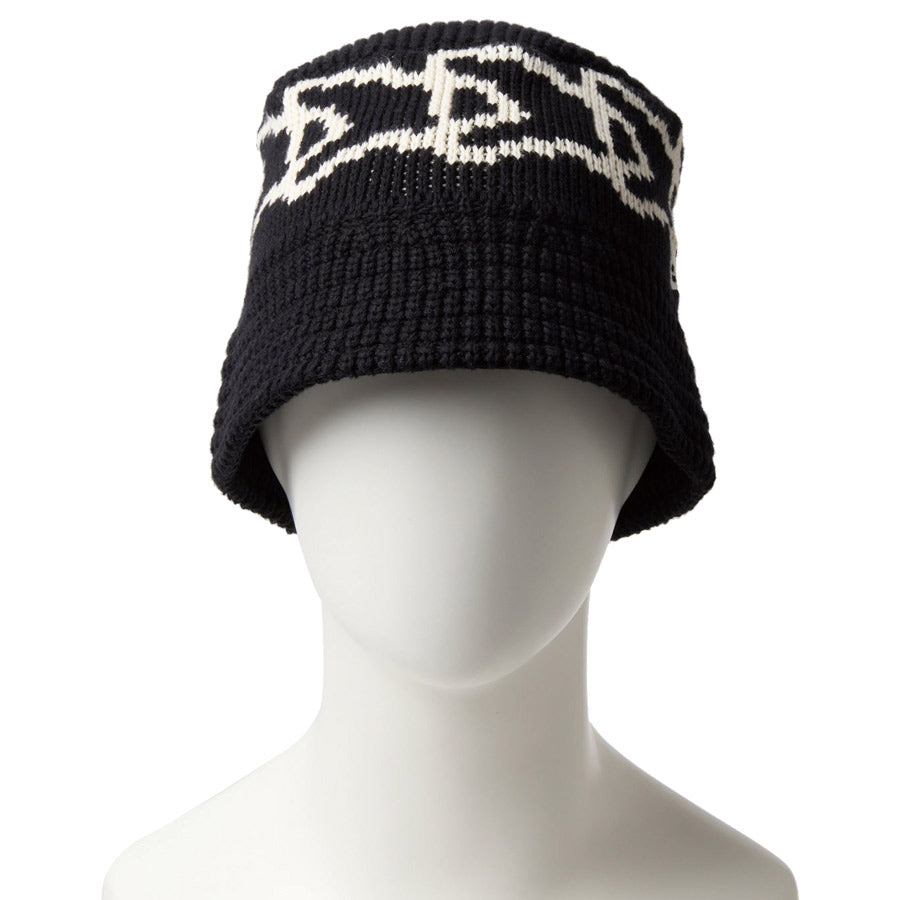 ニットバケット Knit Bucket フラッグ ブラック