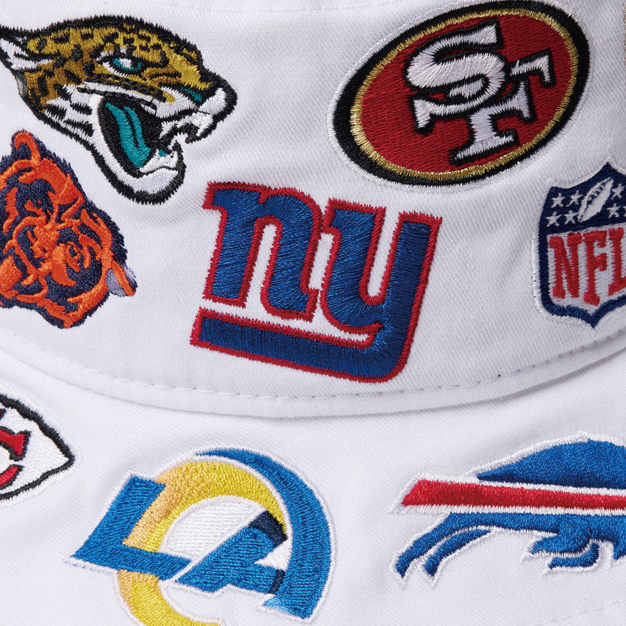 バケット01 Team Logo Allover NFL ホワイト