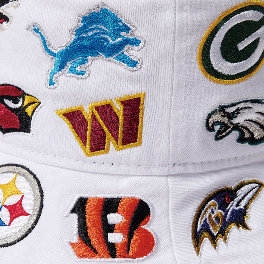 バケット01 Team Logo Allover NFL ホワイト