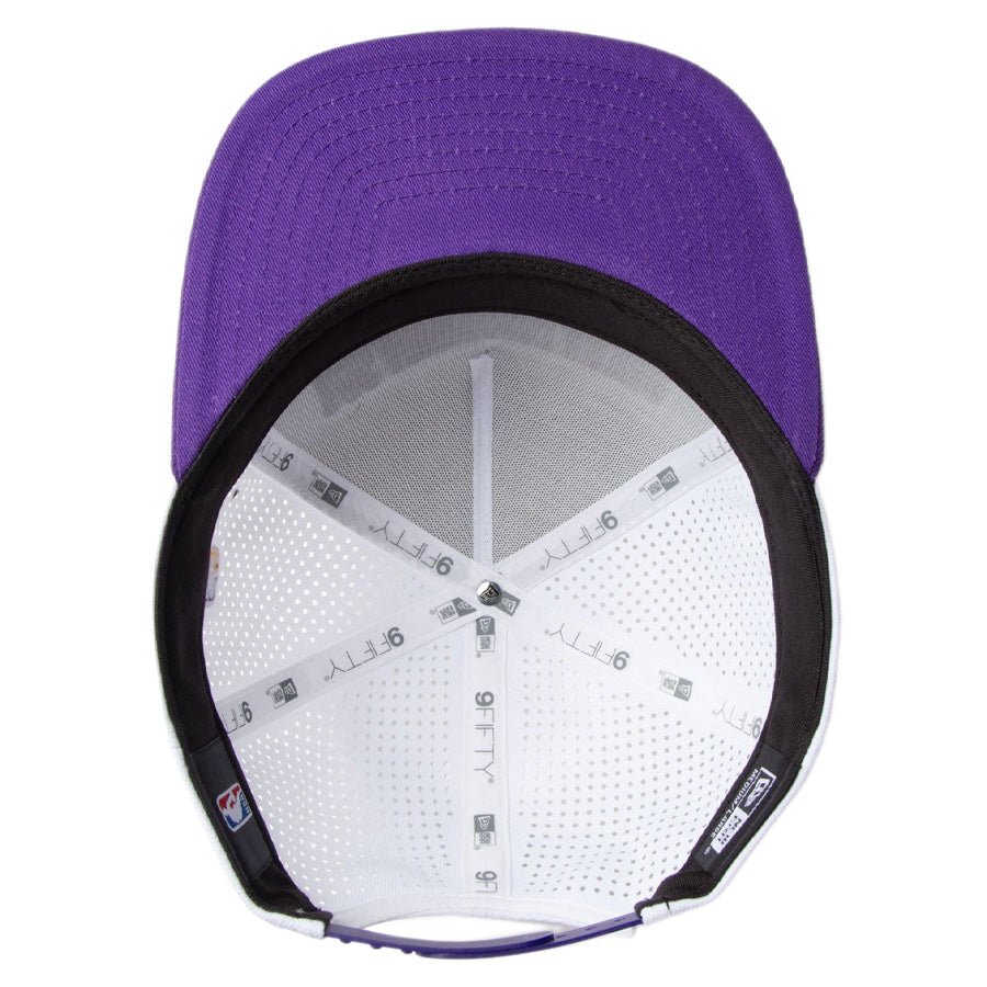 9FIFTY A-Frame NBA 2-Tone ロサンゼルス・レイカーズ ホワイト トゥルーパープルバイザー