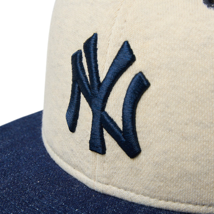 59FIFTY MLB Oatmeal Heather ニューヨーク・ヤンキース オートミール ネイビーバイザー