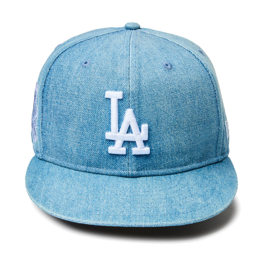 59FIFTY Denim ロサンゼルス・ドジャース ワールドシリーズサイドパッチ ウォッシュドデニム