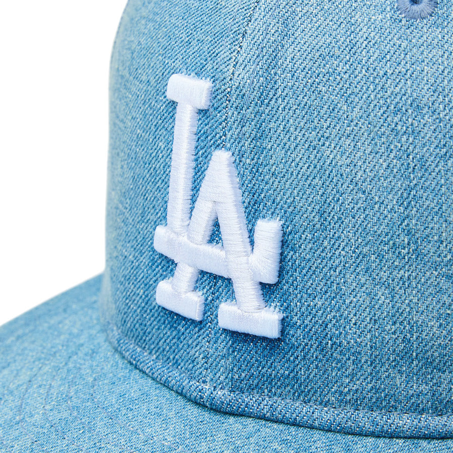 59FIFTY Denim ロサンゼルス・ドジャース ワールドシリーズサイドパッチ ウォッシュドデニム