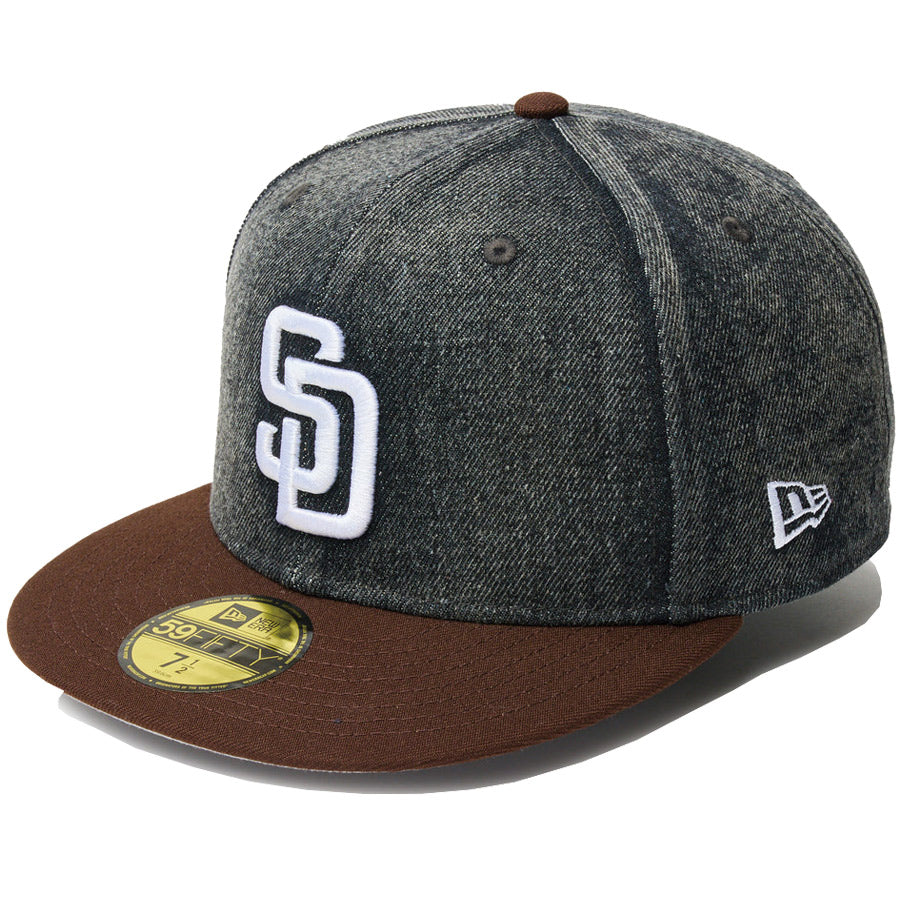 59FIFTY MLB Denim 2-Tone サンディエゴ・パドレス ウォッシュド ブラックデニム