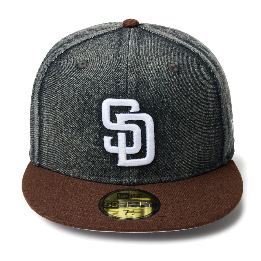 59FIFTY MLB Denim 2-Tone サンディエゴ・パドレス ウォッシュド ブラックデニム