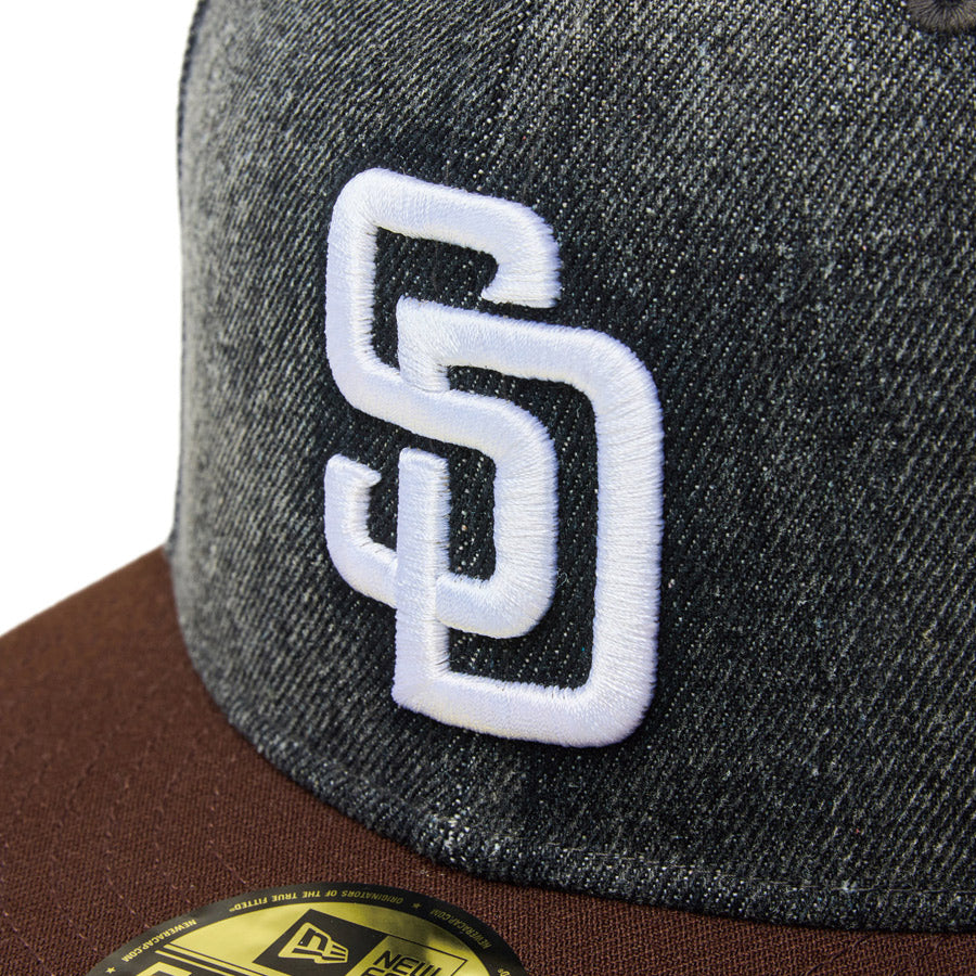 59FIFTY MLB Denim 2-Tone サンディエゴ・パドレス ウォッシュド ブラックデニム