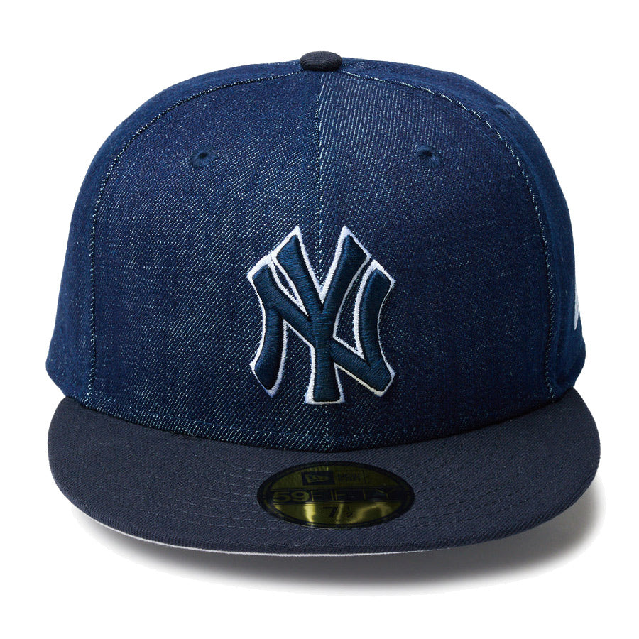 59FIFTY MLB Denim 2-Tone ニューヨーク・ヤンキース インディゴデニム ネイビーバイザー