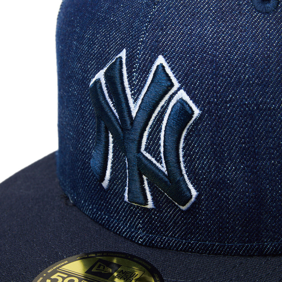 59FIFTY MLB Denim 2-Tone ニューヨーク・ヤンキース インディゴデニム ネイビーバイザー