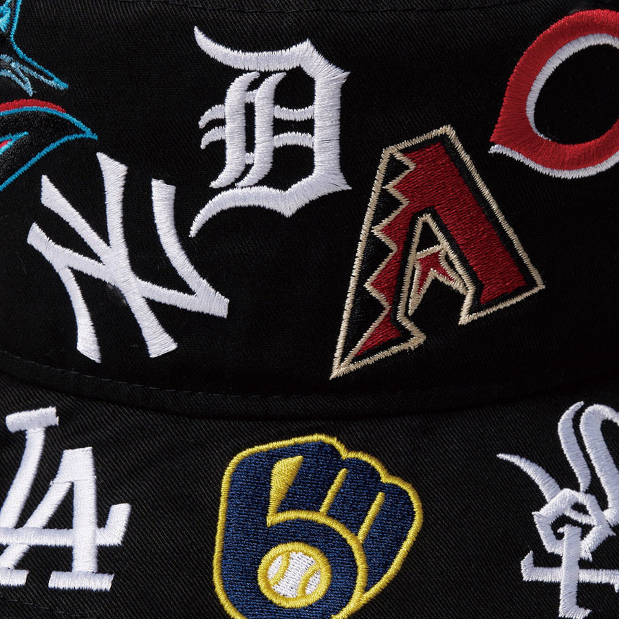 バケット01 Team Logo Allover MLB ブラック
