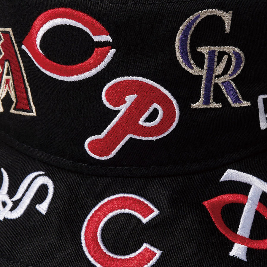 バケット01 Team Logo Allover MLB ブラック