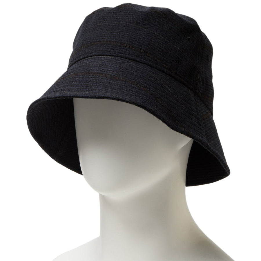 バケット01 セーラーブリム チェック ブラック